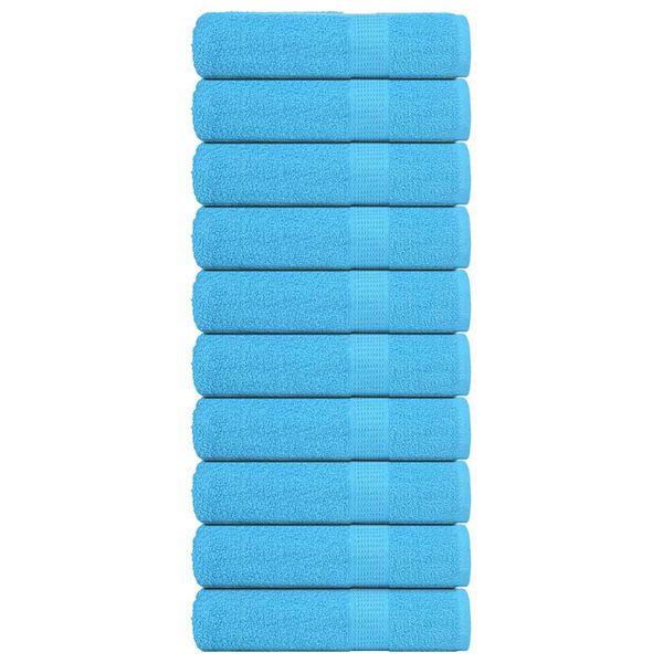 vidaXL Shower Towels "FROGN" 10 pcs Turquoise 70x140 cm 360 gsm