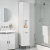 vidaXL Bathroom Cabinet with Drawer with Door White 31.5 x 33 x 190 cm