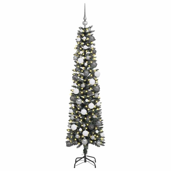 vidaXL Artificial Christmas Tree with 300 LEDs with Stand Green 180 cm