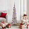 vidaXL Artificial Christmas Tree with 150 LEDs Green and white 120 cm