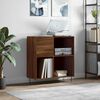 vidaXL Record Cabinet Brown Oak 84.5x38x89 cm Engineered Wood