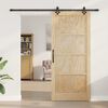 vidaXL Sliding Door ORKDAL Brown 93 x 211 cm Solid Pine Wood