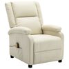 vidaXL Massage Chair Cream White Faux Leather