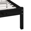 vidaXL Bed Frame without Mattress Black Solid Wood Pine 200x200 cm