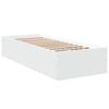 vidaXL Bed Frame without Mattress White 75x190 cm Small Single Engineered Wood