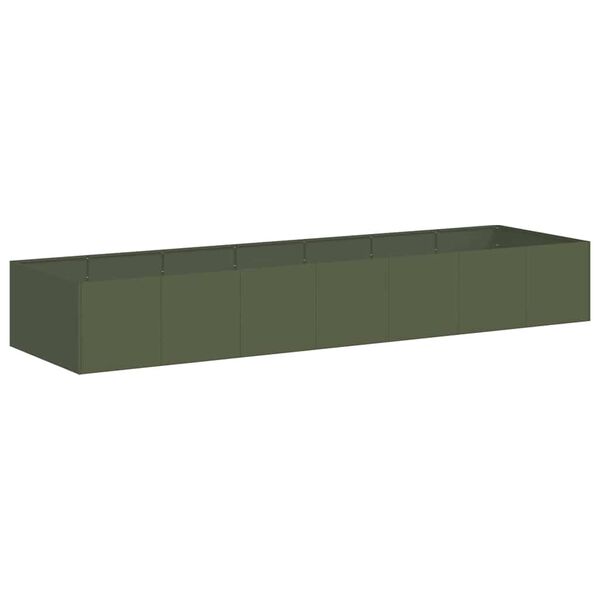 vidaXL Planter Olive Green 280x80x40 cm Steel