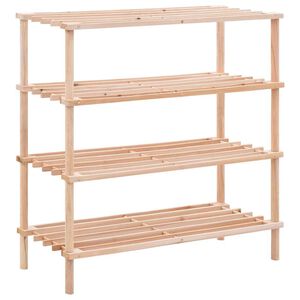 vidaXL Shoe Rack | Natural Wood | Solid Fir Wood | Medium | Shoe Rack