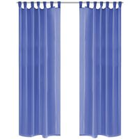 vidaXL Voile Curtains 2 pcs 140x175 cm Royal Blue