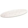 vidaXL Table Top White 110x55x2,5 cm Solid Wood Pine Oval