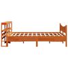 vidaXL Bed Frame with Headboard Wax Brown 150x200 cm King Size Solid Wood Pine