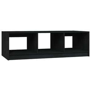 vidaXL Coffee Table Black 110x50x34 cm Solid Wood Pine