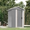 vidaXL Garden Shed Grey 126x97.5x177 cm Galvanised Steel