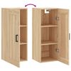 vidaXL Wall Mounted Cabinet Sonoma Oak 34.5x34x90 cm Engineered Wood