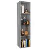 vidaXL Book Cabinet/TV Cabinet Grey Sonoma 36x30x143 cm Engineered Wood