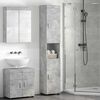 vidaXL Bathroom Cabinet Set TULUM Concrete Grey 37 x 31.5 x 203 cm