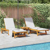 vidaXL Sun Loungers 2 pcs with Wheels Solid Wood Acacia