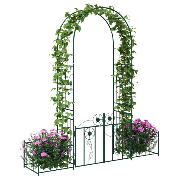 vidaXL Garden Arch with Lock Green 203 x 50 x 218 cm