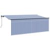 vidaXL Retractable Awning Blue and White 350 x 200 cm
