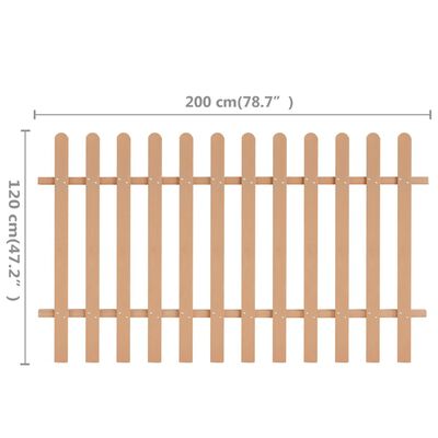 vidaXL Picket Fence WPC 200x120 cm