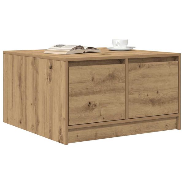 vidaXL Coffee Table with Drawers Artisan Oak 70.5x70x40 cm