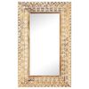 vidaXL Hand-Carved Mirror 80x50x2.6 cm Solid Mango Wood