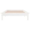 vidaXL LED Bed Frame without Mattress White 90x200 cm Solid Wood