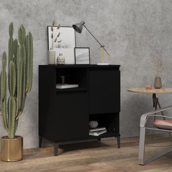 vidaXL Sideboard Black 60x35x70 cm Engineered Wood