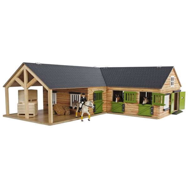 Kids Globe Horse Stable 1:24 Grey