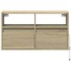 vidaXL TV Wall Cabinet with LED Lights Sonoma Oak 80x31x45 cm