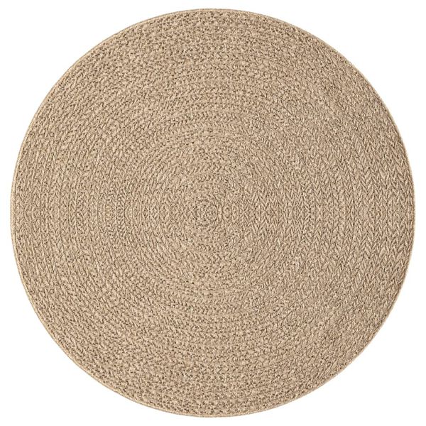 vidaXL Rug ZIZUR &Oslash; 200 cm Jute Look Indoor and Outdoor