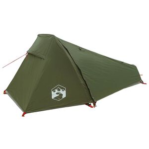 vidaXL Tunnel Tent 215 x 100 x 90 cm Olive Green Polyester and Steel