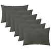vidaXL Cushion Cover 6 pcs HEERLEN Dark Grey 30 x 50 cm Velvet