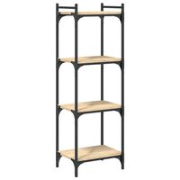 vidaXL Bookcase 4-Tier Sonoma Oak 40x30x120 cm Engineered Wood