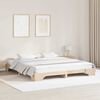vidaXL Bed Frame Natural 200 x 200 cm Solid Pine Wood