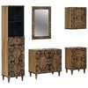 vidaXL Bathroom Furniture Set 5 pcs Brown Solid Mango Wood