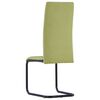 vidaXL Cantilever Dining Chairs 2 pcs Green Fabric
