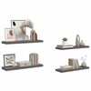 vidaXL Floating Wall Shelves 4 pcs High Gloss Grey 80x23.5x3.8 cm MDF
