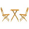 vidaXL Bistro Set 3 pcs Mustard Steel
