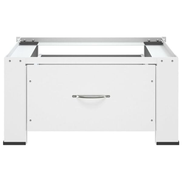 vidaXL Washing Machine Pedestal with Drawer White