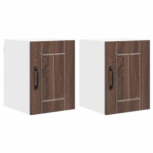 vidaXL Dishwasher Panel Lucca 2 pcs Brown Oak 30 x 31 x 40 cm
