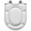 vidaXL Toilet Seat Adjustable White 48 x 36.5 x 4.5 cm Polypropylene