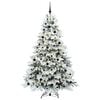 vidaXL Artificial Christmas Tree with 300 LEDs White 210 cm PE and PVC
