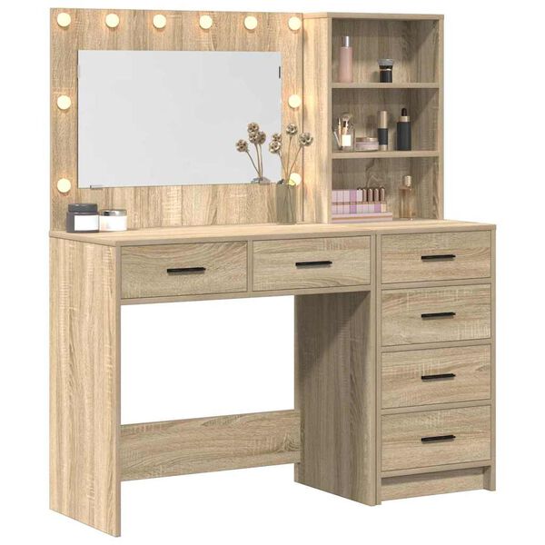 vidaXL Dressing Table Brown 78.5 x 41 x 135 cm Engineered wood