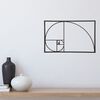 Homemania Wall Decoration Golden Ratio 53x35 cm Steel Black