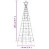 vidaXL LED Christmas Tree with Spikes 220 LEDs Colourful 180 cm