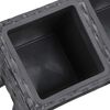 vidaXL Garden Raised Bed with Legs and 5 Pots 118x25x50 cm Poly Rattan Black