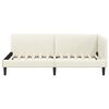 vidaXL Corner Bed Frame with Headboard Cream 90 cm x 190 cm Velvet