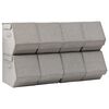 vidaXL Stackable Storage Boxes with Lid Set of 8 pcs Fabric Grey