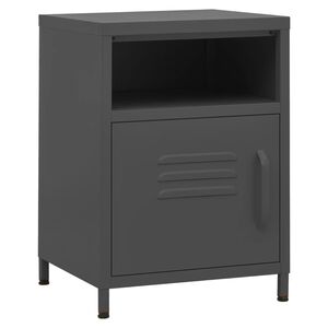 vidaXL Nightstand Anthracite 35x35x51 cm Steel