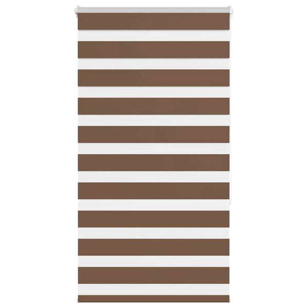 vidaXL Zebra Blind Brown 75x150 cm Fabric Width 70.9 cm Polyester